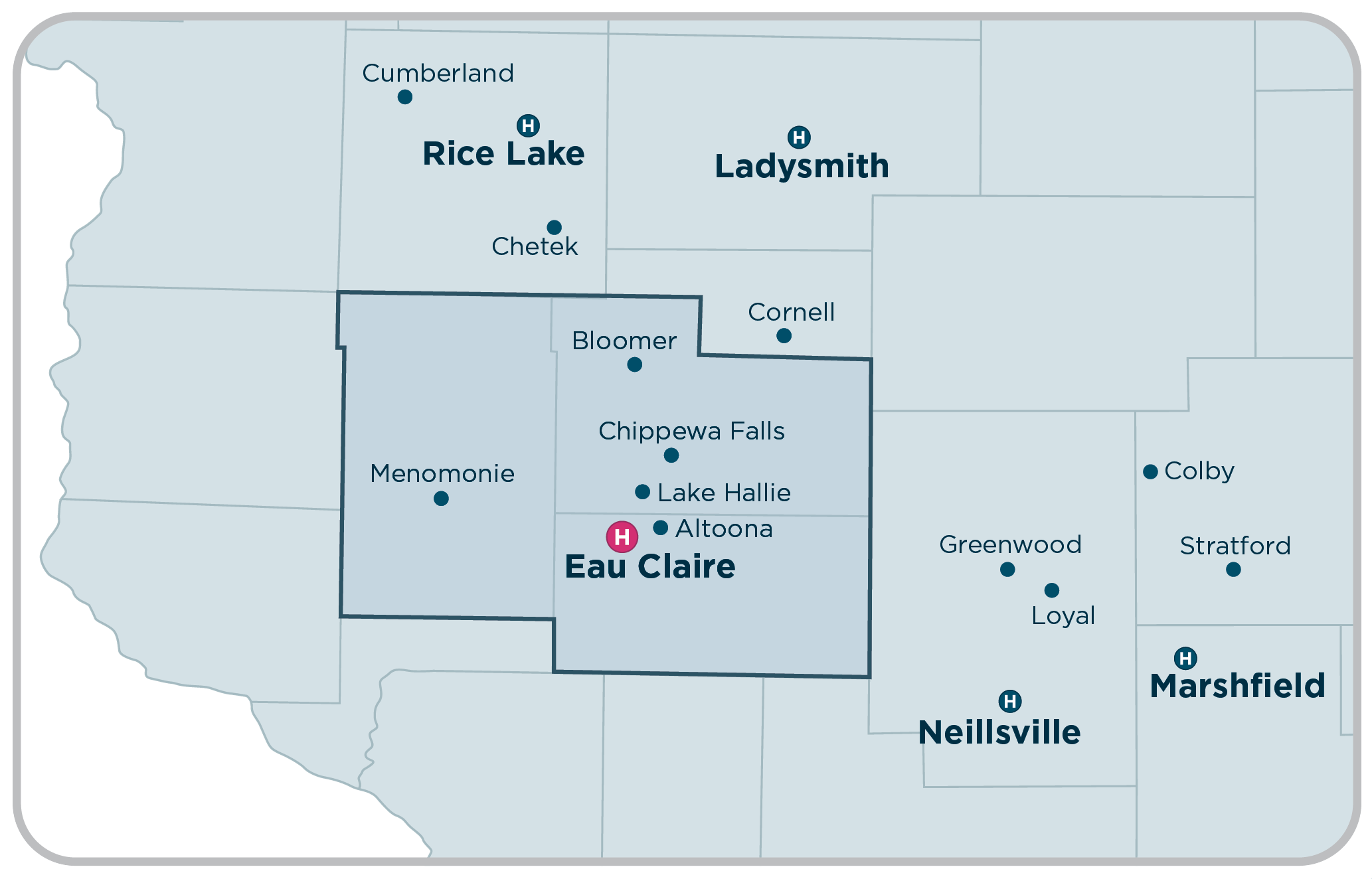 Eau Claire map