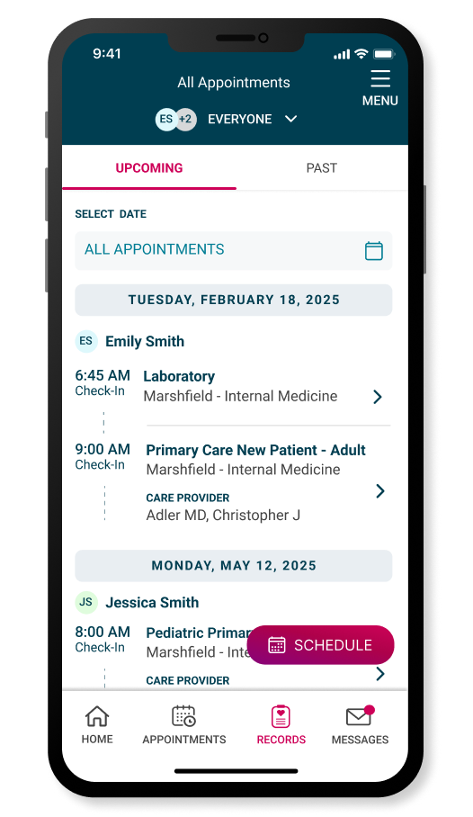 schedule appointment on mobile